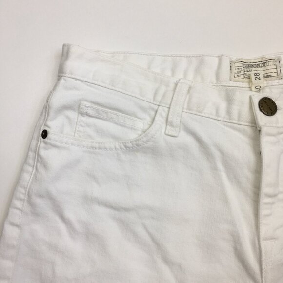 CURRENT ELLIOTT Sugar Wash The Boyfriend Roll Short Cuffed Raw Hem Denim Shorts - Picture 6 of 13